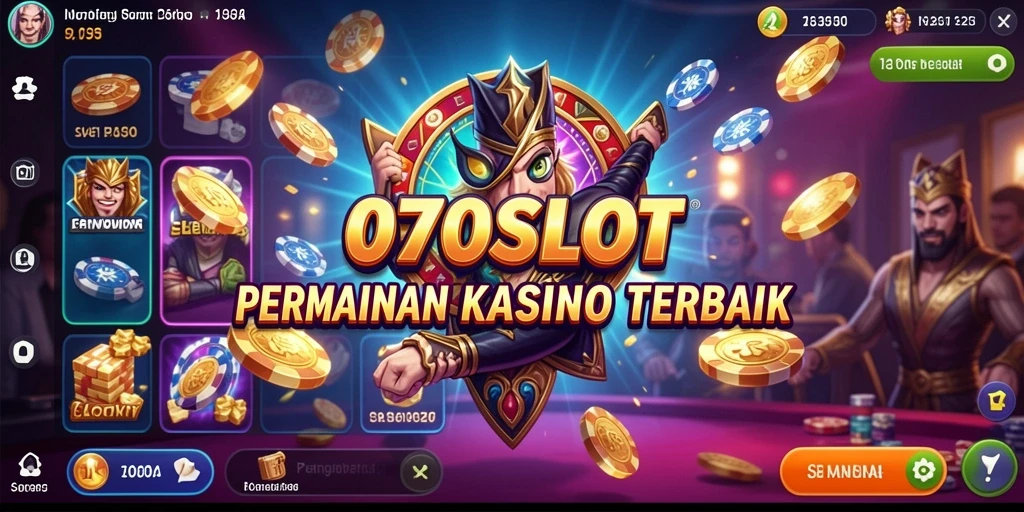Screenshot utama 070SLOT menampilkan gameplay slot yang mendebarkan.