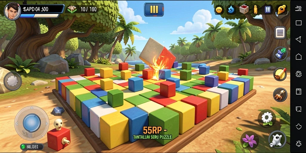 Tampilan gameplay seru dari 55RP yang menantang.