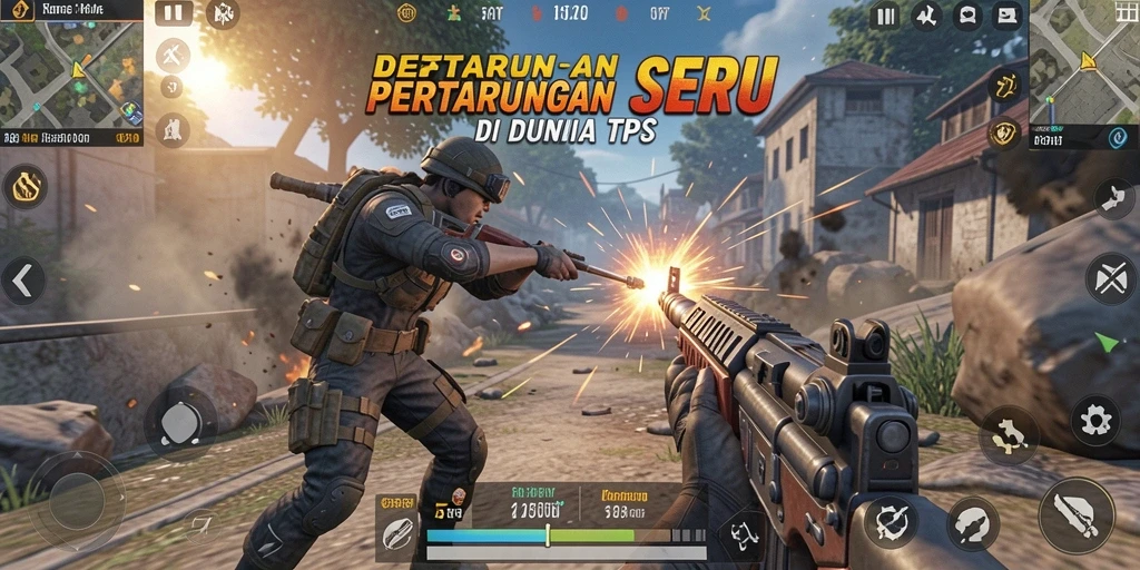 Tampilan aksi seru dalam gameplay 5RT yang mendebarkan.