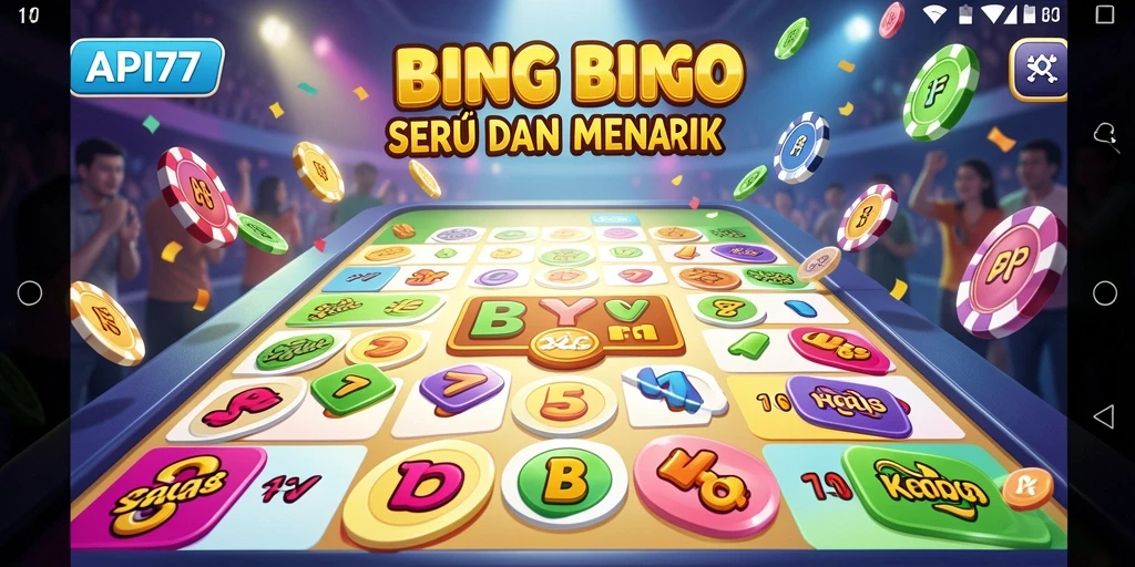 Tampilan gameplay seru dan interaktif dalam API77 Bingo.