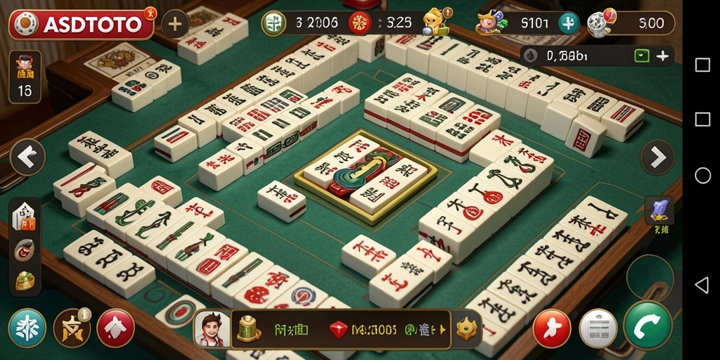 Tampilan screenshot ASDTOTO menampilkan gameplay Mahjong yang seru dan menantang.