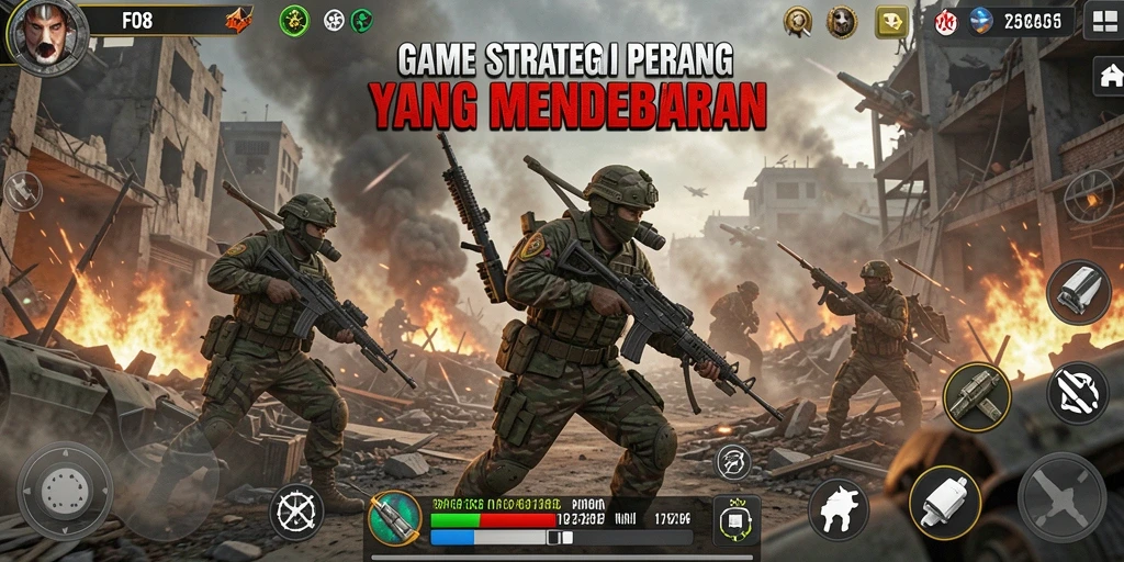 Tampilan gameplay SLG yang penuh aksi dan strategi.