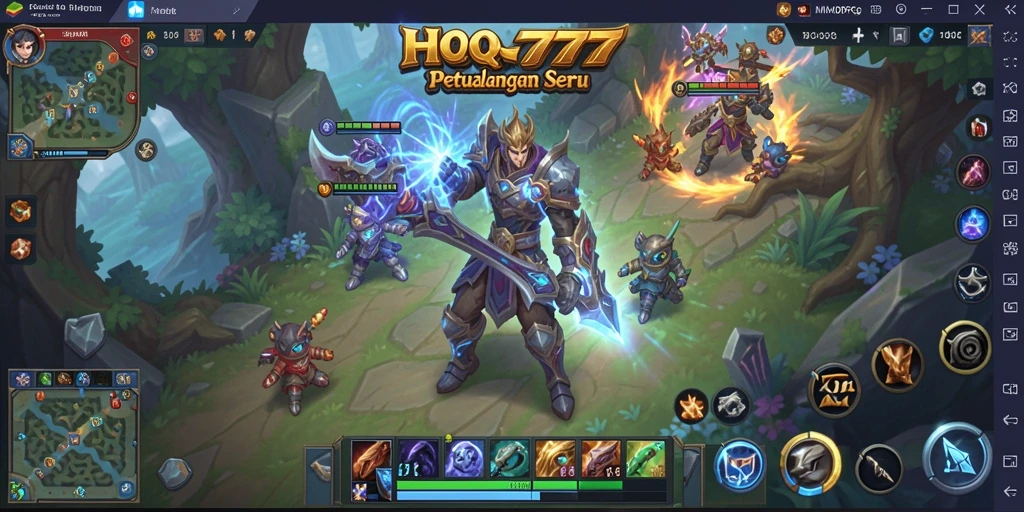 Tampilan gameplay menarik dari HQ777 dalam dunia MMORPG.