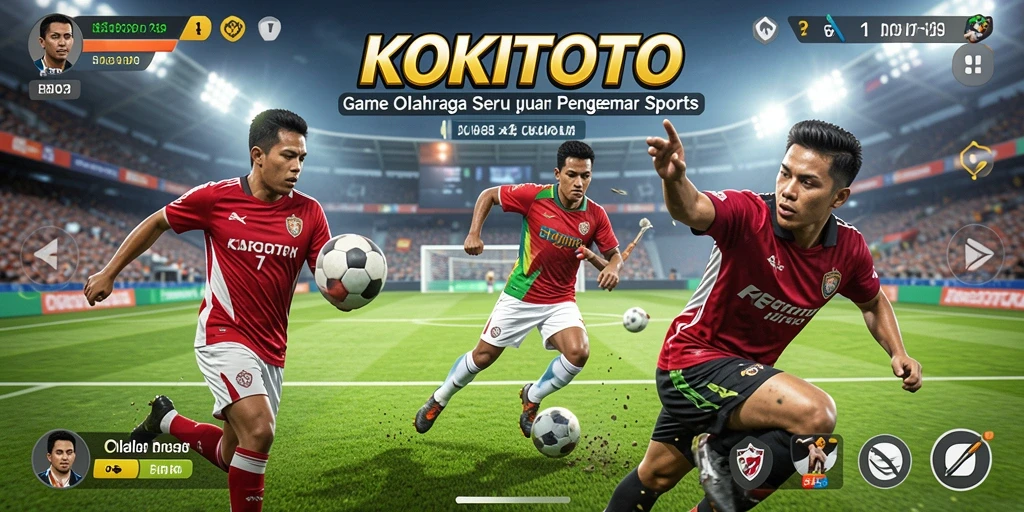 Screenshot KOKITOTO menampilkan aksi olahraga yang mendebarkan.
