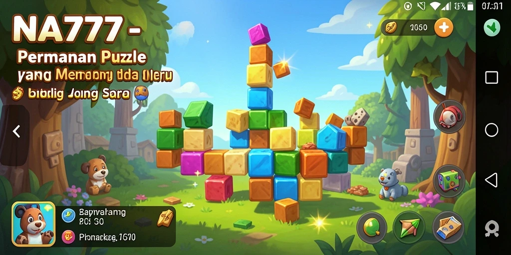 Tangkapan layar menampilkan gameplay seru dari game Puzzle NA777.