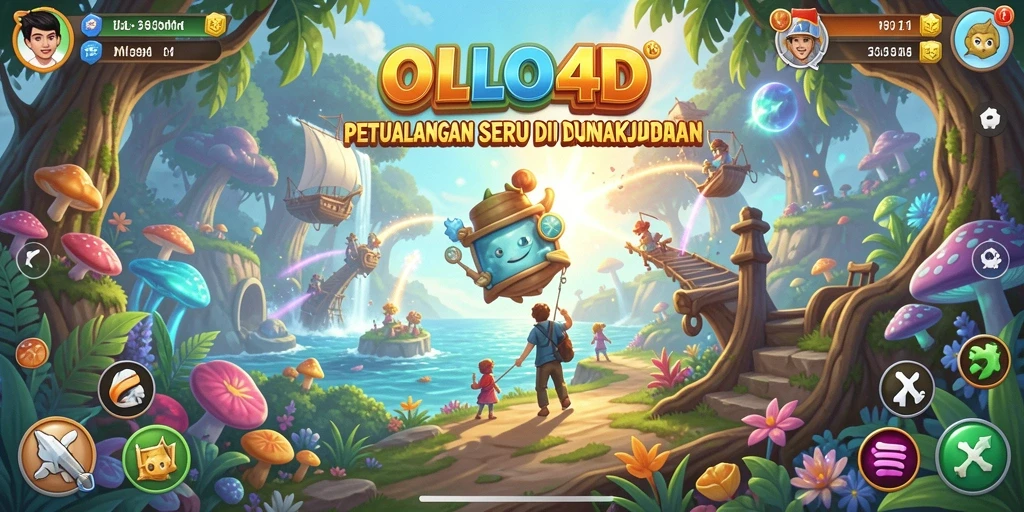 Tangkapan layar utama OLLO4D menampilkan gameplay yang mengasyikkan di dunia petualangan.