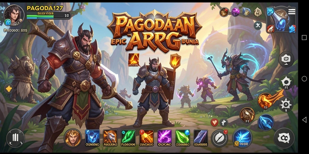 Tampilan gameplay seru di dunia RPG fantastis