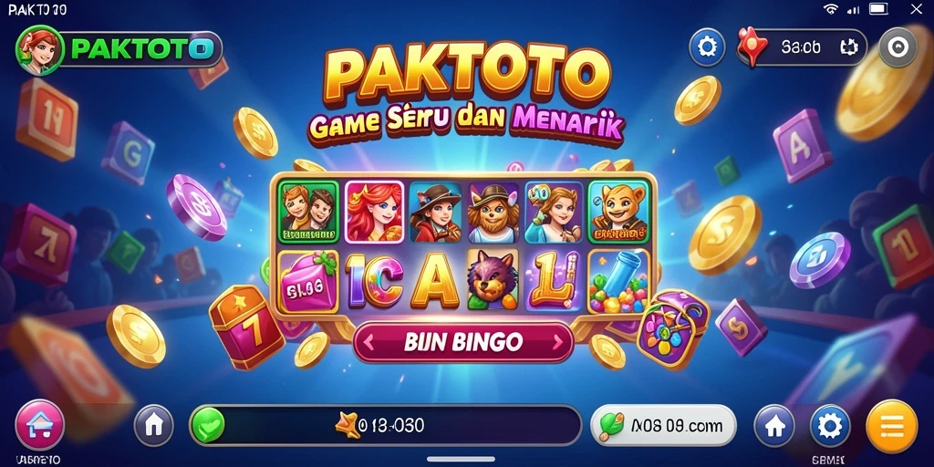 Gameplay Bingo PAKTOTO yang mengasyikkan dan berwarna-warni.