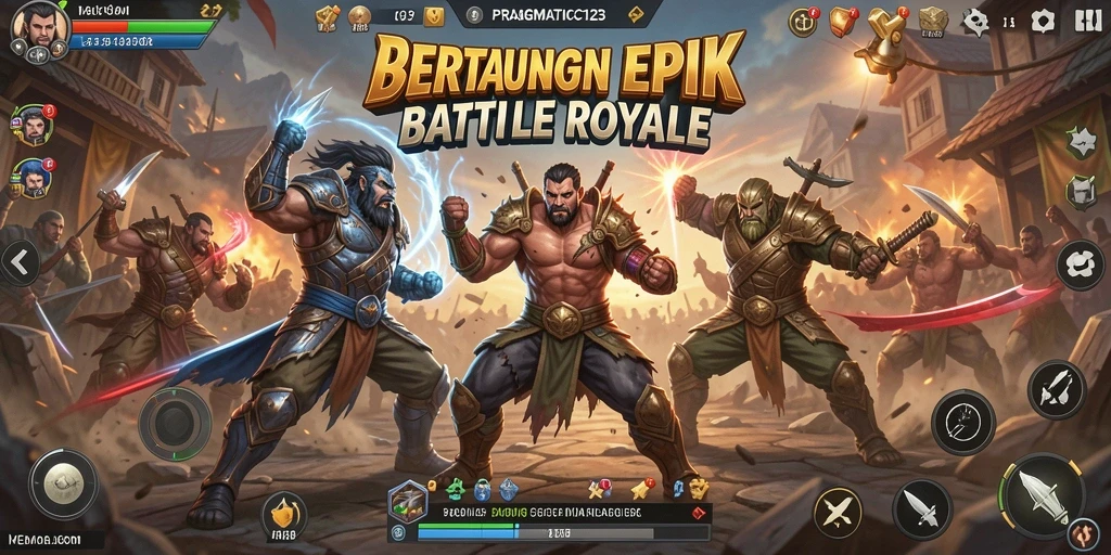 Tampilan dinamis aksi pertarungan dalam PRAGMATIC123.