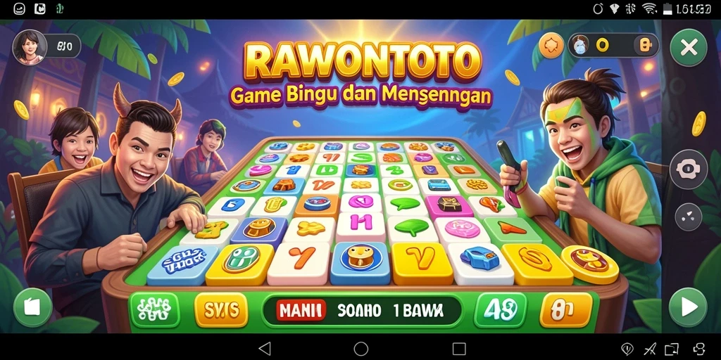 Tampilan gameplay seru di RAWONTOTO dengan suasana Bingo yang menarik.