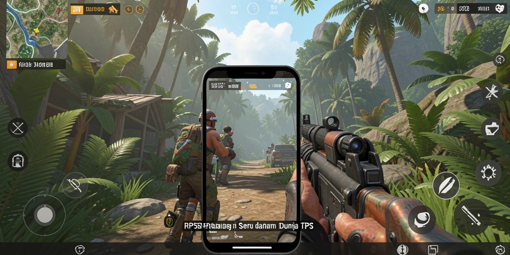 Tangkapan layar gameplay RP55 menunjukkan aksi seru dalam misi TPS.