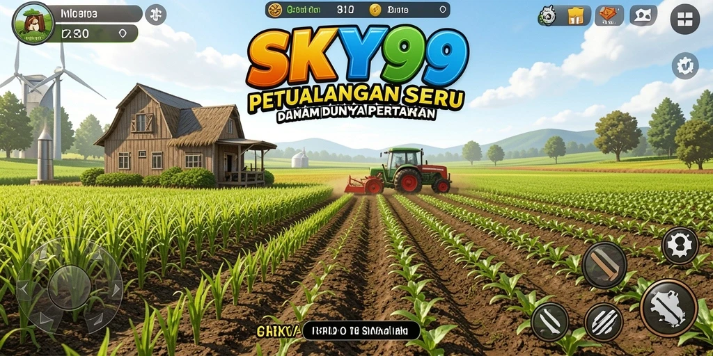 Tampilan gameplay SKY99 yang seru dan interaktif dalam dunia pertanian.