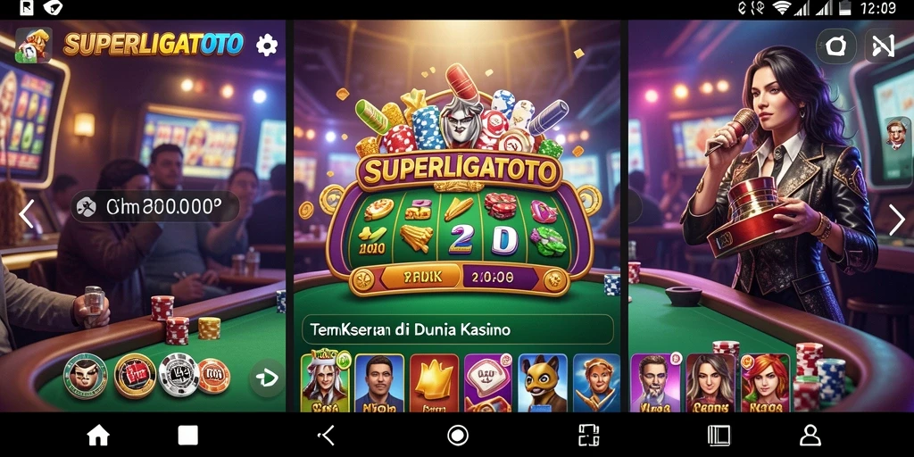 Screenshot utama SUPERLIGATOTO menunjukkan pemain menikmati permainan kasino yang seru.
