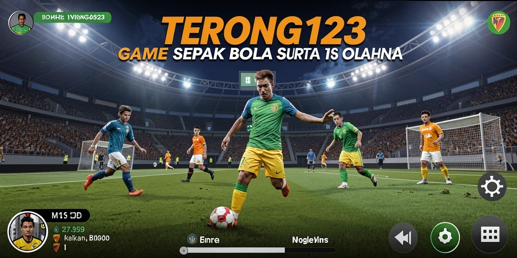Screenshot gameplay TERONG123 menampilkan aksi mencetak gol yang mendebarkan.