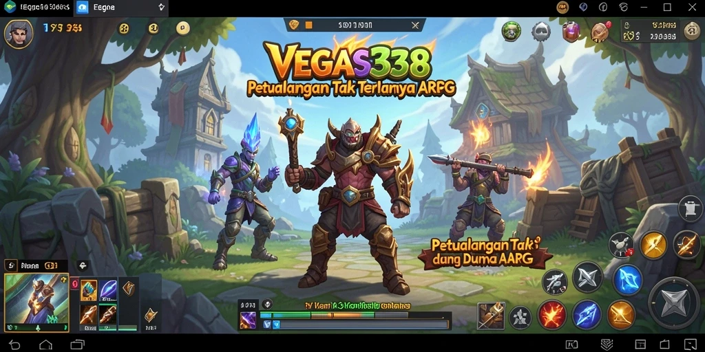 Screenshot gameplay ARPG VEGAS338 yang memukau dan penuh aksi.
