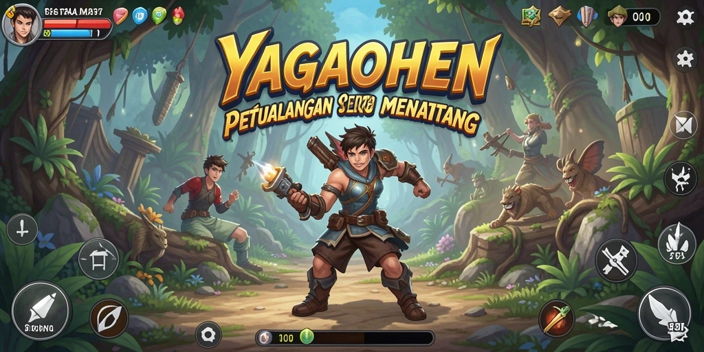 Tampilan gameplay YAGAOHEN yang mendebarkan dengan aksi petualangan yang seru.